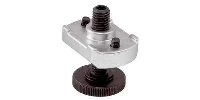 Förlängningsstöd för spännjärn, spår, med justerbart motstycke