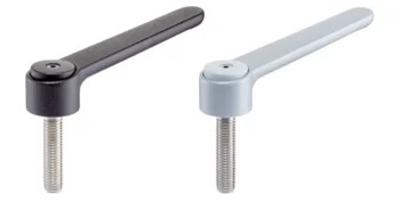 Justerbara platta spännhandtag med skruv, rostfritt stål